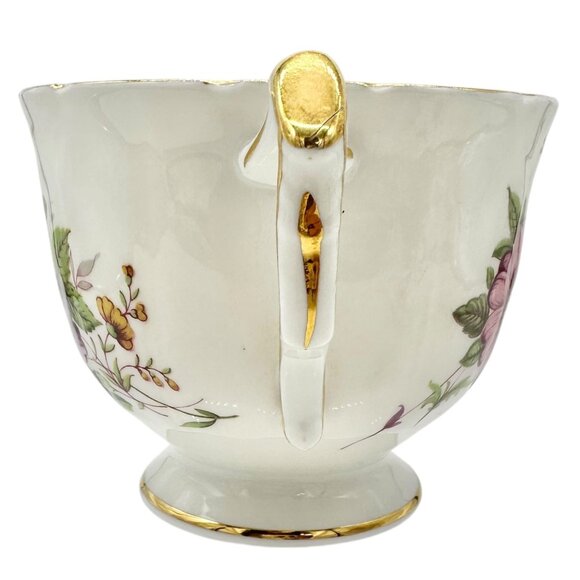 Aynsley Fine English Bone China Teacup w Saucer White Floral Gold Trim Numbered - Picture 9 of 11